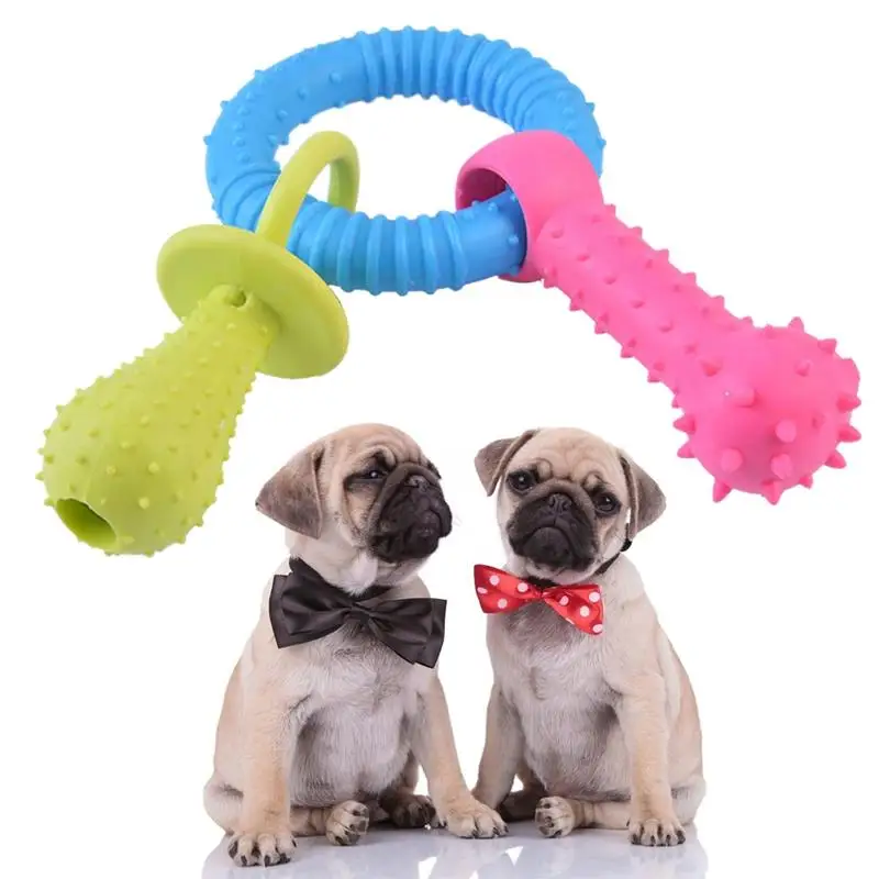 

Dog Chewing Ring Toy Bite-proof Funny Rubber Dog Teething Toy Dog Bite Toy Dog Funny Interactive Toys Training Playing Toys