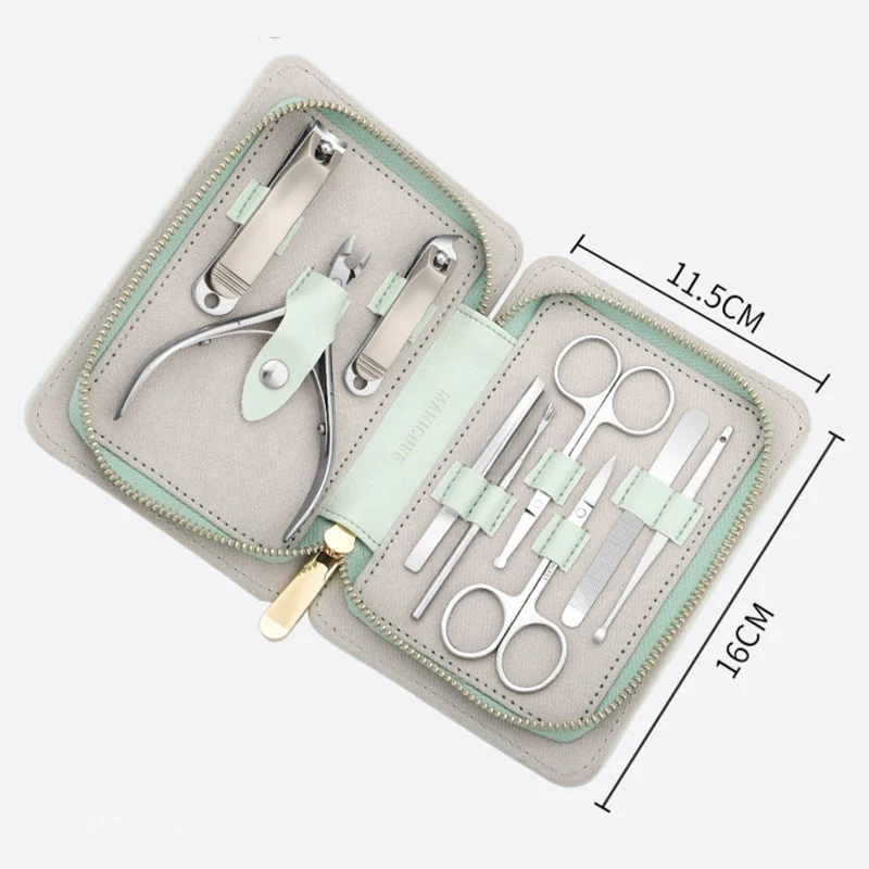 

9 pcs Nail Clipper Set Stainless Steel Dead Skin Inflammation Nail clippers Home Portable Pedicure Tools For Manicure Trimmer