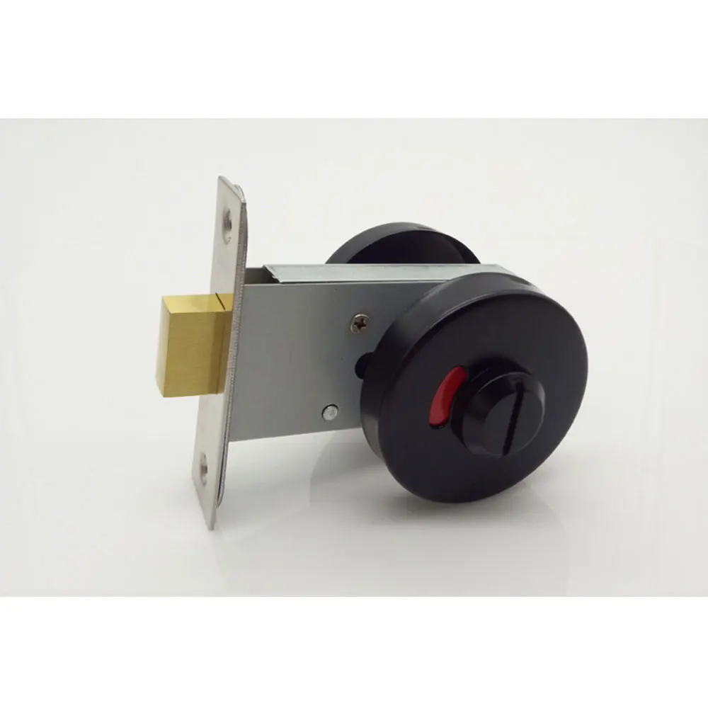 round bathroom indicator thumb turn stainless steel deadbolt lock bolt toilet wc latch vacant engaged door lock set free global shipping