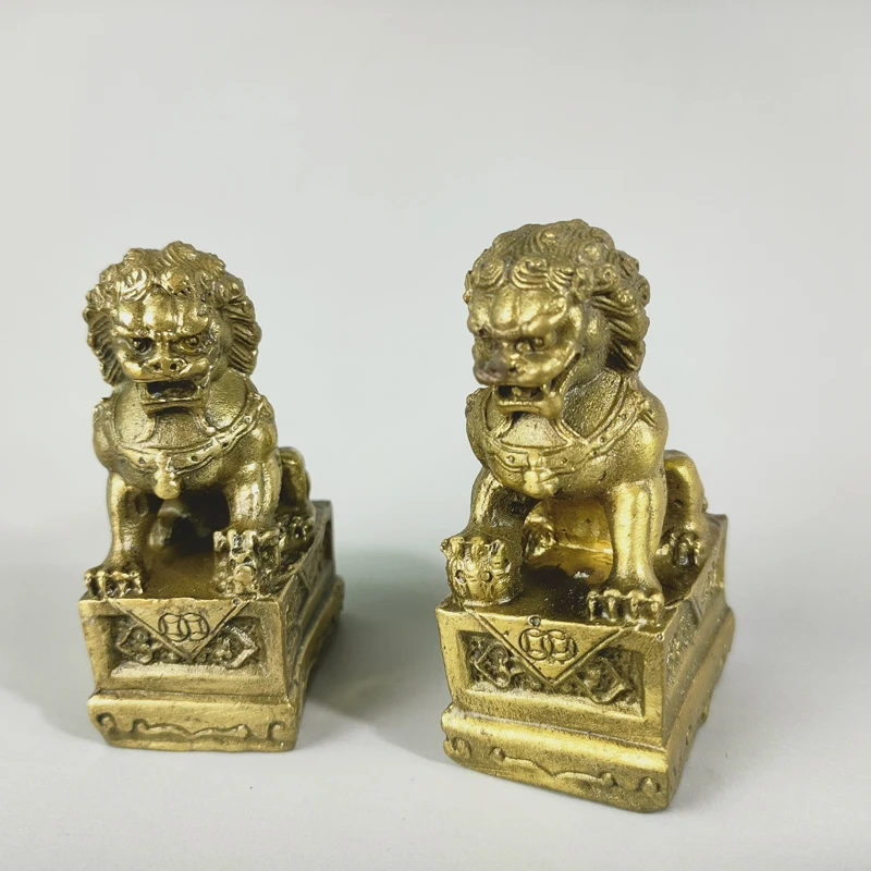 Пара продуманных коллекционных украшений для дома статуи льва фэн-шуй | Дом и сад