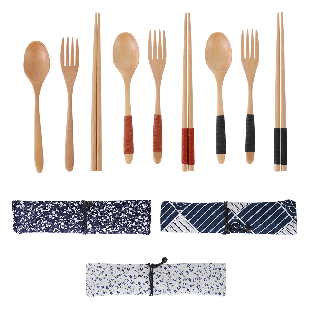 Ложка ручной работы вилка палочки для еды портативная посуда деревянные