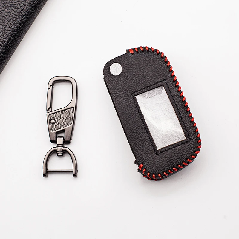 

Hot Sale Carrying Leather Key Case for Starline Folding A93 A63 A39 A93 Folding Car Flip Remote Fob Cover