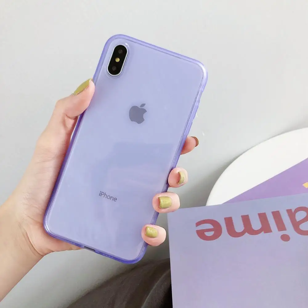 Прозрачный ударопрочный чехол KISSCASE для телефона iPhone XR XS Max X 8 7 6 6S Plus красочная