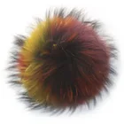 Большие красочные пушистые Помпоны из натурального меха лисы енота с кнопкой сделай сам помпоны из натурального меха шапки обувь оптовая продажа