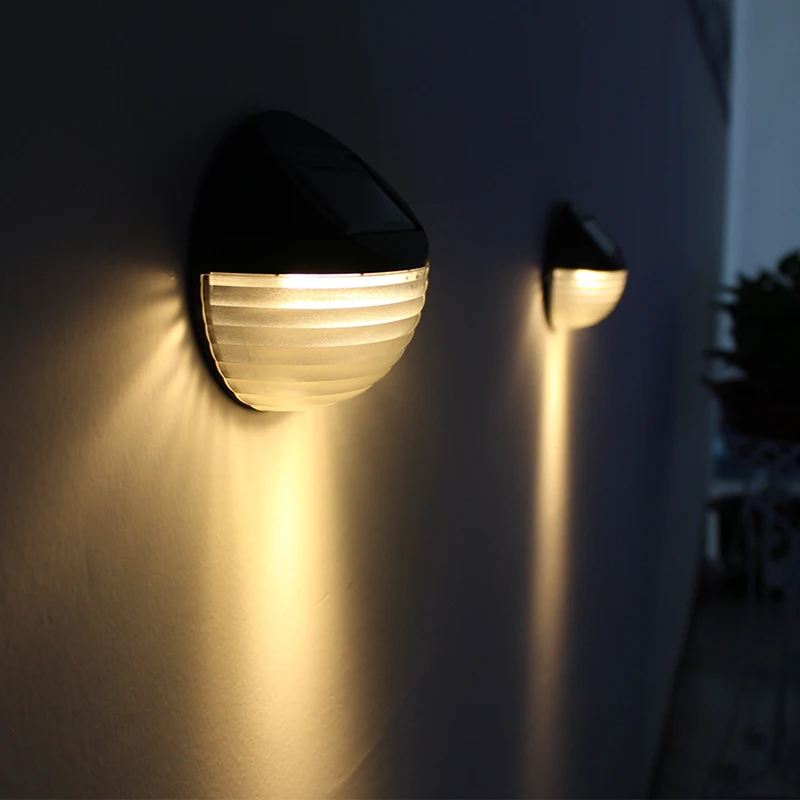 Warm Light Светодиодная лампа на солнечных батареях наружные настенные лампы садовые лампы украшения IP55 Ночная безопасность водонепроницаемые энергосберегающие уличные - Испускаемый цвет: Warm Light