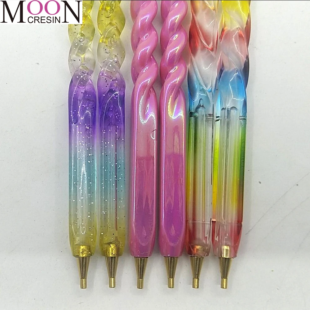 Ручка с бриллиантами вышивка крестиком на рисунке точечной фиксацией инструмент