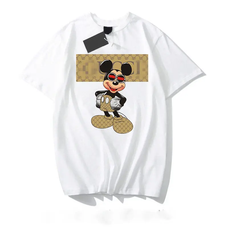 2019 модная повседневная футболка с принтом Микки Минни женская летняя стильная