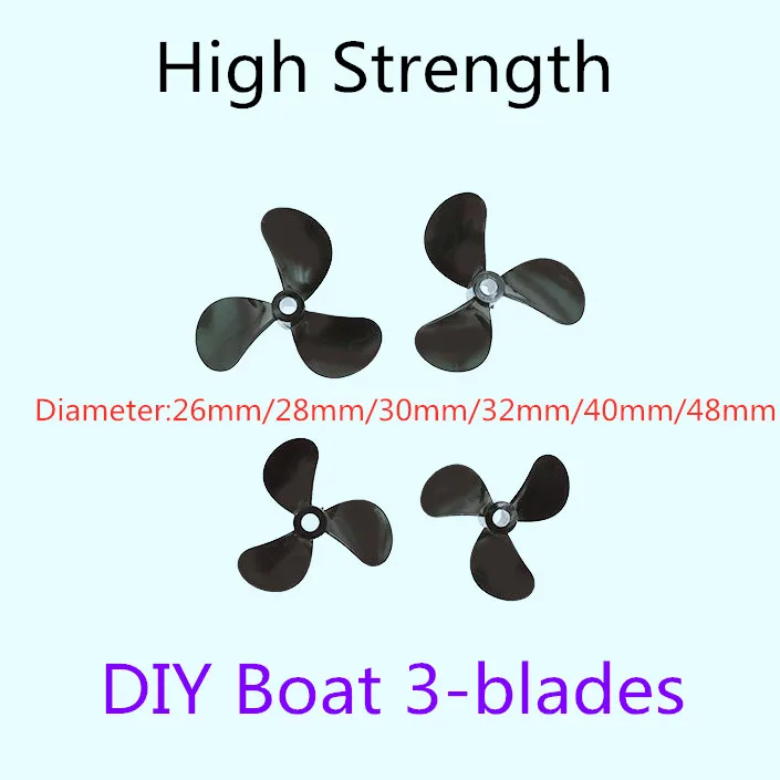 

1 pair High hardness 3-blades Three -leaves Props CW CCW Diameter 26mm 28mm 30mm 32mm 40mm 48mm R/C Spare Parts Boat DIY 3MM 4MM