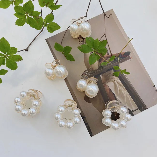 

1PCS Mini Pearls Hair Claws Clip Hairpins for Women Girls Mini Hairpin Hair Clip Clamp Headwear Hair Accessories