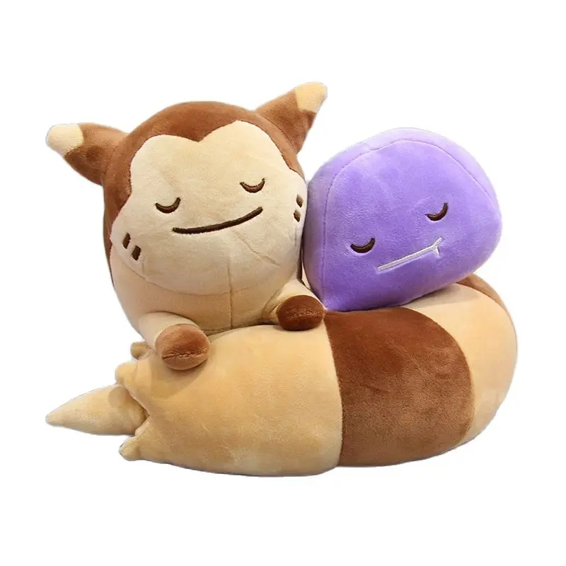 

25cm TOMY Pokemon Furret With Ditto Plush Stuffed Doll Toy Children Birthday Christmas Gifts TFA3259