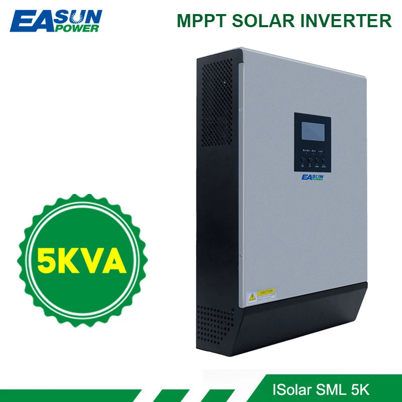Источник питания Easun 5KVA солнечный инвертор 4000W 48V 230V Чистая синусоида гибридный инвертор Встроенный 60A MPPT Солнечный контроллер зарядное устройство