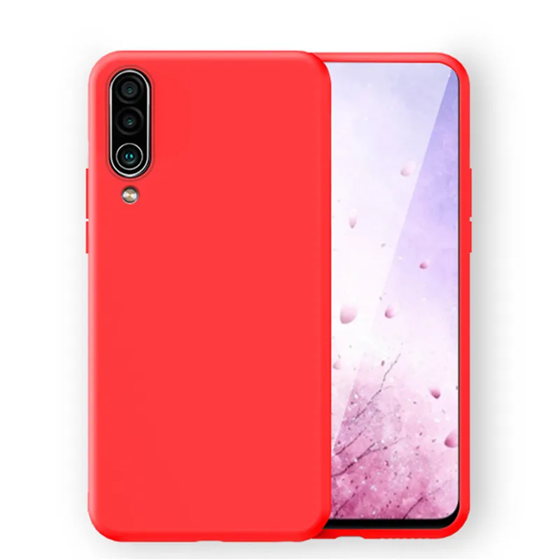 Жидкий силиконовый чехол для samsung A30s A50 A70 чехол противоударный бампер чехол TPU чехол для samsung Galaxy A30s A30 S A50 A70 чехол - Цвет: Красный