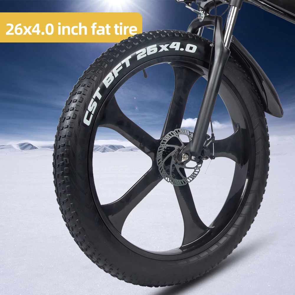 

Electric Bike 1000W New Super Level Snow Bike Electric Bike Folding Ebike 48V12.8Ah Electric Bicycle 4.0 Fat Tire e bike