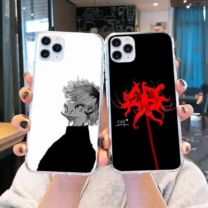 

tokyo ghoul Phone Case Transparent soft For iphone 13 12 11 8 7 plus mini x xs xr pro max