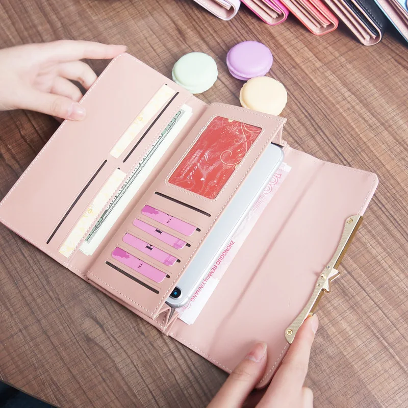 

Bow Designer Ladies Wallet Many Departments Female Wallets With Card Holder Phone Coin Money Pocket Women Purse Carteira