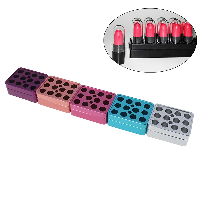 

HOT Aluminum 12 Holes DIY Lipstick Sample Tubes Mold Cosmetics Lip Balm Makeup Mold