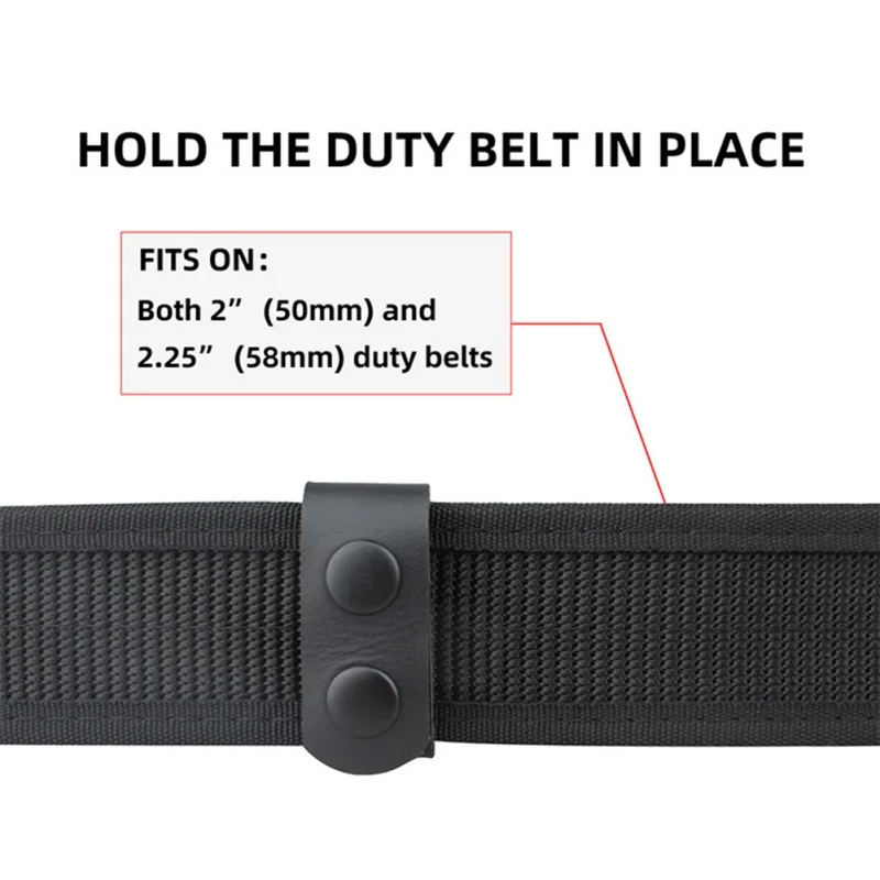 

Duty Belt Keeper with Double Snaps for 2" Wide Belt Security Tactical Belt Military Equipment Accessories