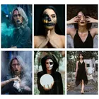 250GSM Бумага карты темно в готическом стиле с капюшоном Мумия черного и золотого цвета для макияжа маска вампира дьявол Crusader Для мужчин Для женщин Для мужчин плащ волшебника типа сделай сам