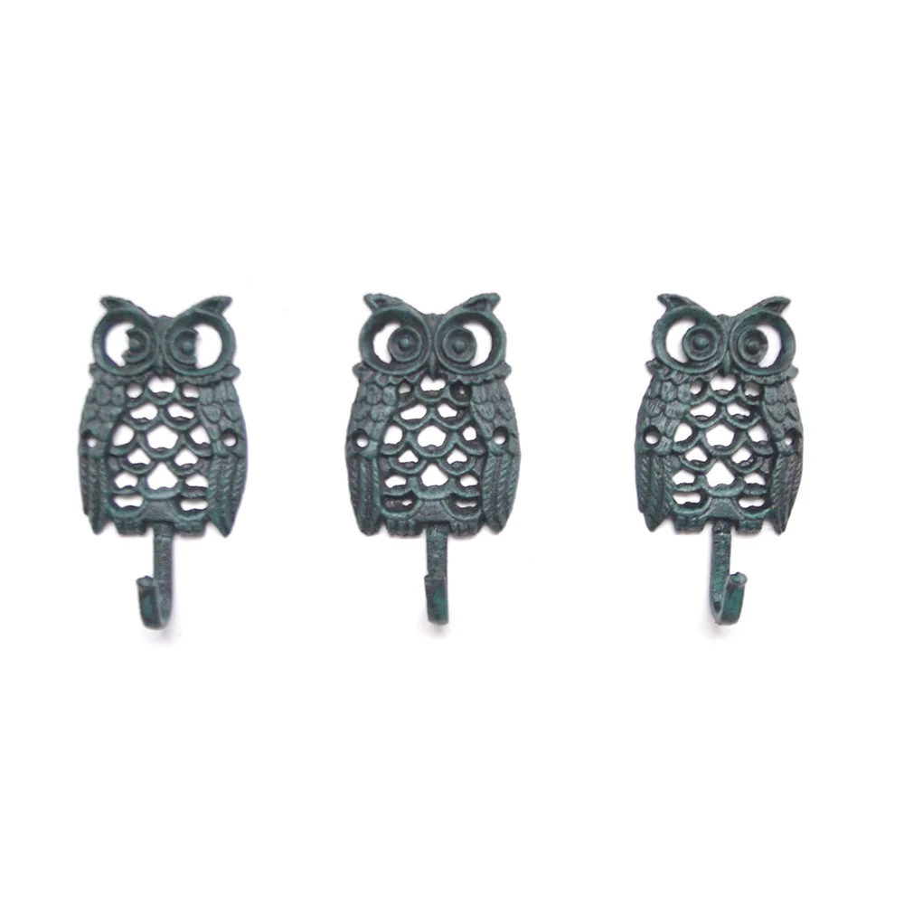 

Paris Decorations Retro Cast Iron Hollow Owl Single Hook Japanese Wall Hanging Decorative Hook Coat Hook Behind The Door Cap