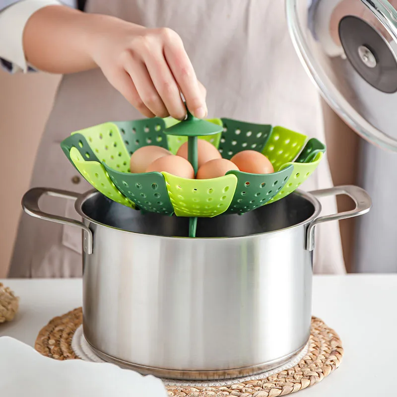 Складная Пароварка Lotus Steamer для пищевых продуктов кухонные корзины фруктов
