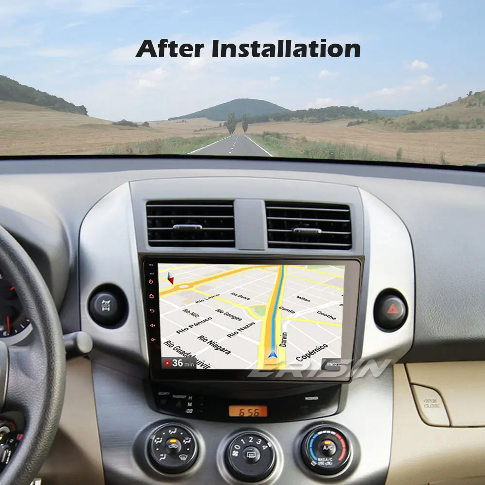 Автомагнитола 9 " Android 10 4298 для Toyota RAV4 DSP Carplay DAB + Wi-Fi TPMS DVB-T Sat Nav GPS - купить по