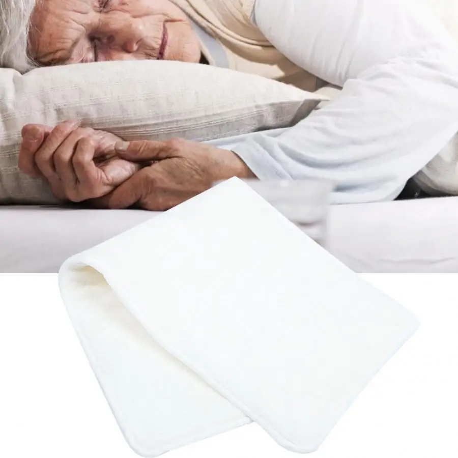 Adjustable 4 Layers Adult Elder Washable Absorbant Breathable Cloth Nappy Liner Diaper Insert Pad for Elderly Disabled