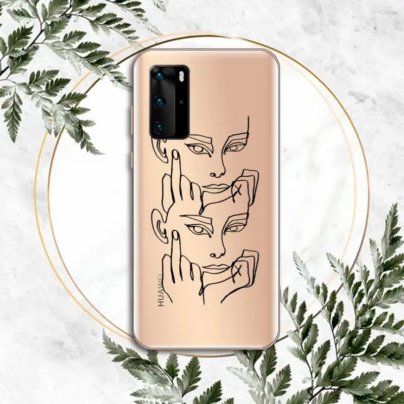 

Abstract art painting aesthetics Phone Case Transparent for Huawei P honor 8 10i 20 30 40 smart 2019