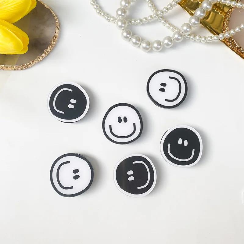 high quality diy ins smiley phone holder for iphone samsung mobile phone grip samsung mobile phone accessory socket phone ring free global shipping