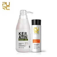 purc brazilian keratin 8 formalin 300ml keratin hair treatment and 100ml purifying shampoo hot sale hair treatment for women
