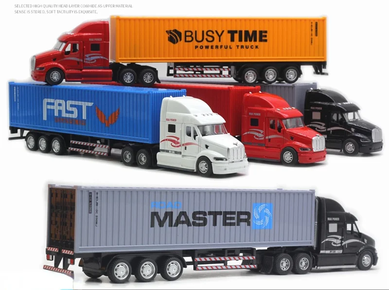 1:48 головка прицепа из сплава тяжелый грузовик контейнер со звуковой подсветкой