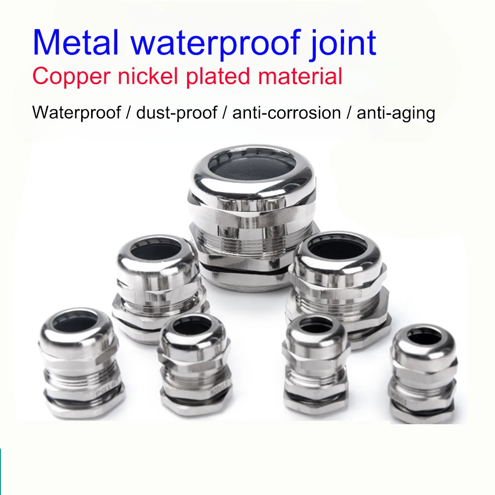 

PG7 PG9 PG11 PG13.5 PG16 PG19 PG21 Waterproof Cable Gland Cable Sealing Joint IP68 304 Stainless Steel Connector