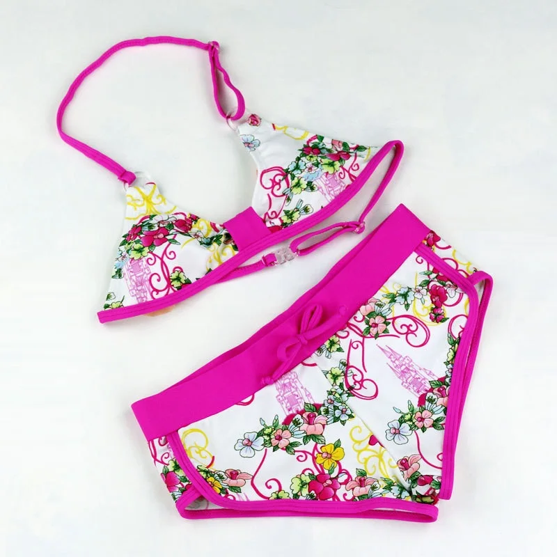 

Kids Bikini Set Girls Swimsuit 2pcs Flower Children Swimwear for Girls 8-16Y Girls Swimming Bath Beach Wear Swimwear
