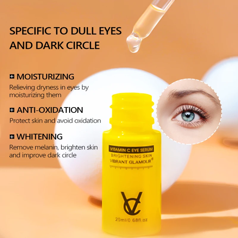 

VIBRANT Vitamin C Eye Serum Anti Aging Eye Cream Firming Lifting Eye Bag Wrinkles Moisturizing Anti-Puffiness Remove Dark Circle