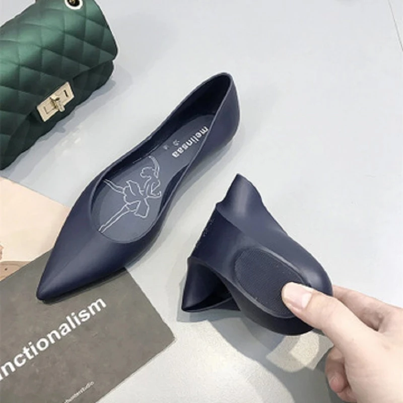 Women Pointed Toe Flat Spring Ladies Slip on Office Career Red Shoe Shallow Female Casual Fashion Comfortable Jelly Shoes
