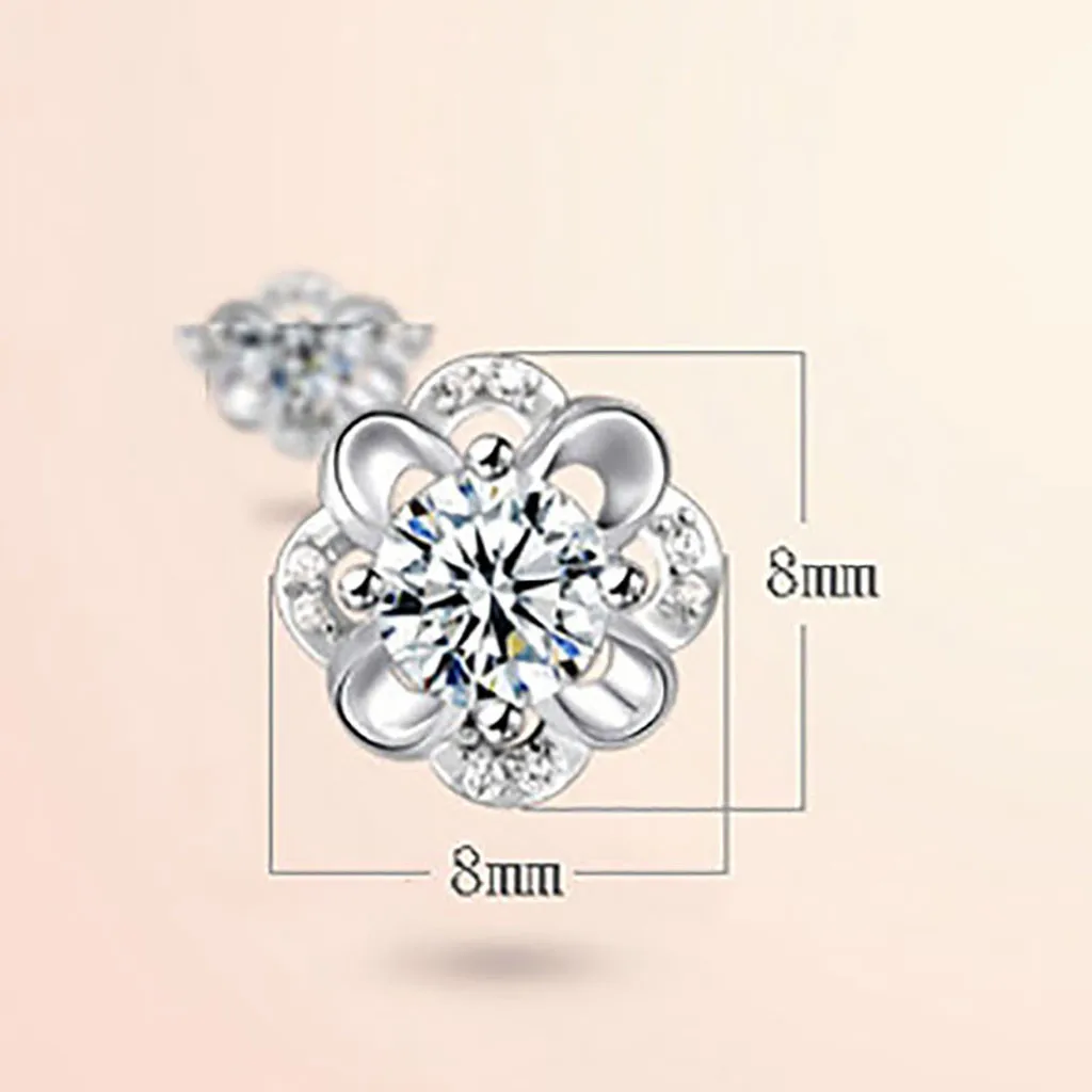 

Earrings Clip Artificial Diamond Ear Studs Jewelry Accessories Love Gift Women Fashion Alloy Jewelry Accessories Christmas GIFT