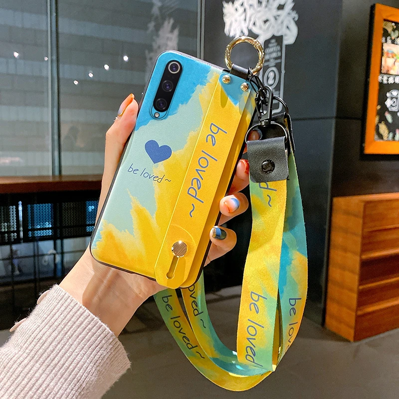 Чехол для Samsung S21 Ultra S20 FE S10 Lite S8 S9 Plus Note 20 10 + 8 9 ремешок на руку шею акварельный