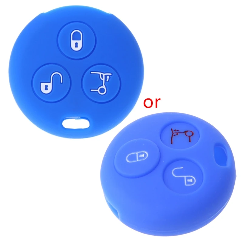 

Силиконовый чехол для ключей от машины чехол подходит для Benz Smart City Roadster для двух 3 кнопок