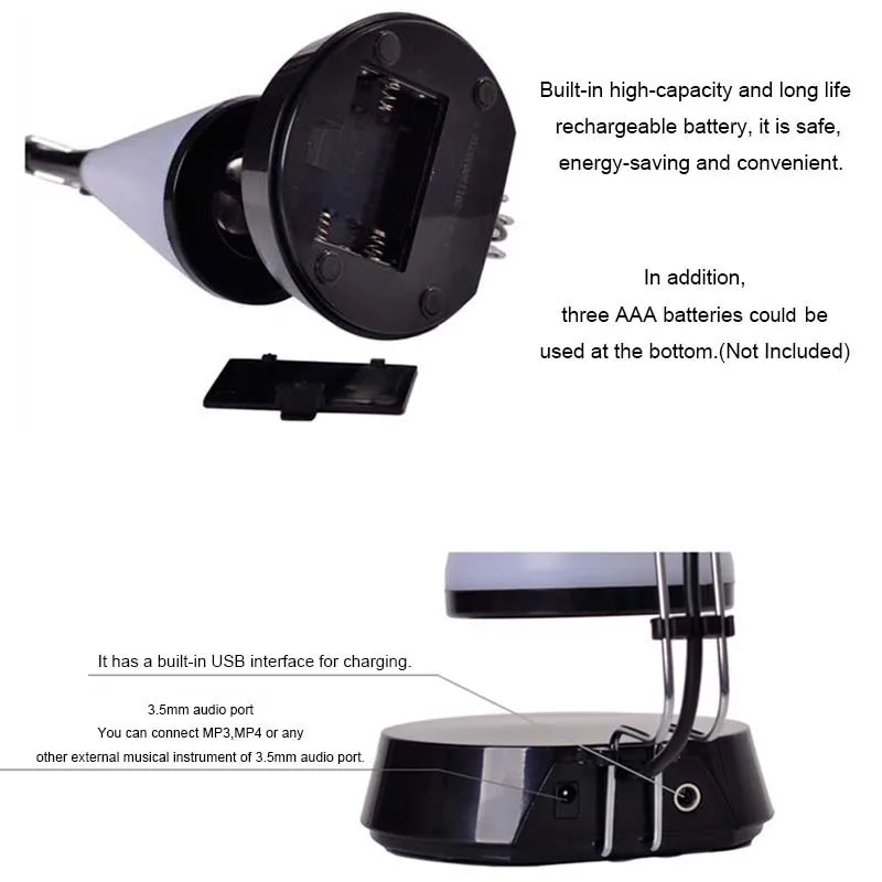 Светодиодная музыкальная настольная лампа многофункциональный сенсорный