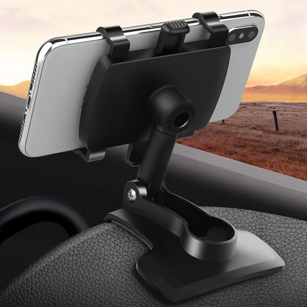 360° car multifunctional phone holder sun visor mirror dashboard gps smartphone mount stand universal mobile phone accessories free global shippi