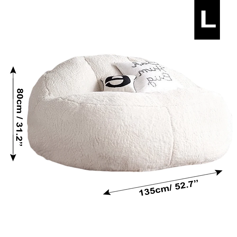 

Wholesale Big Lamb Velvet Fur Bean Bag Sofa Cover No Filler Lazy Sofa Bed Corner Floor Seat Ottoman Futon Recliner Chair Pouf