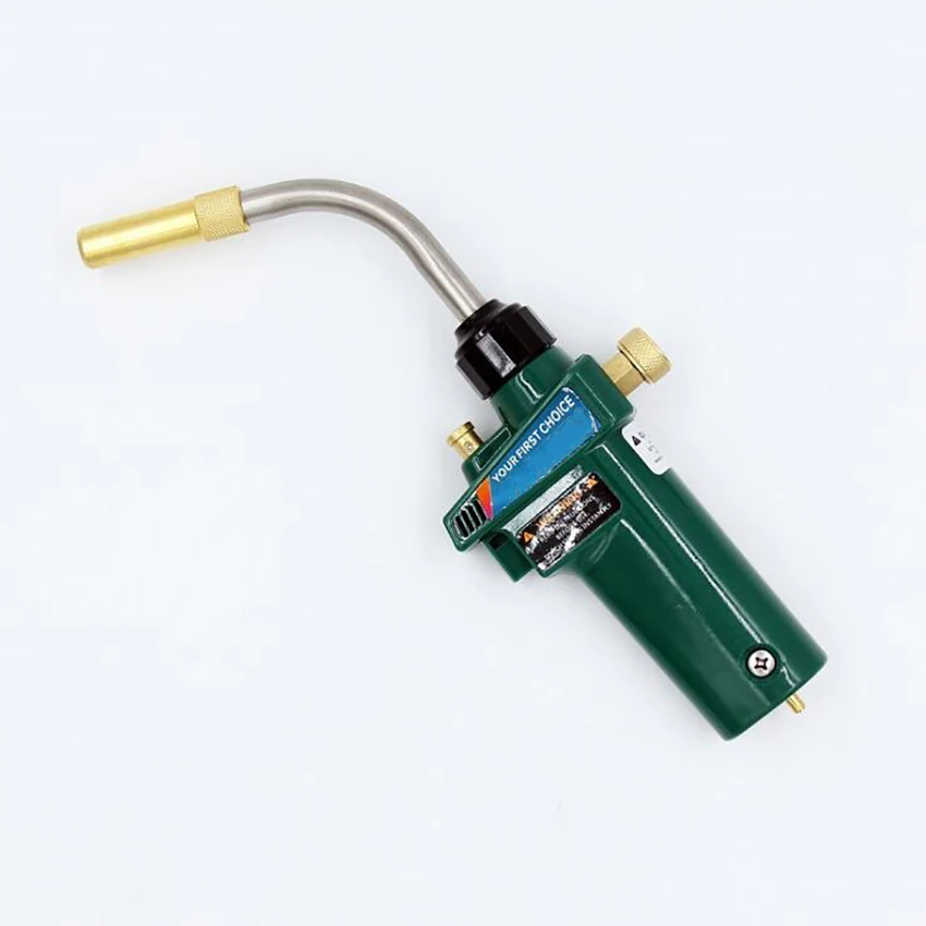 

Gas Brazing Torch Self Ignition Trigger Start Handheld Gas Propane Welding Torch Head Swirl flame, Variable Flame Control