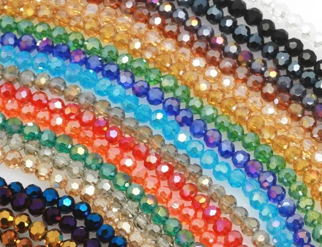 

gf343ng 10mm 1000pcs/lot black white Mixed Color bracelet necklace loose glass Beads bracelet DIY mix colored crystal