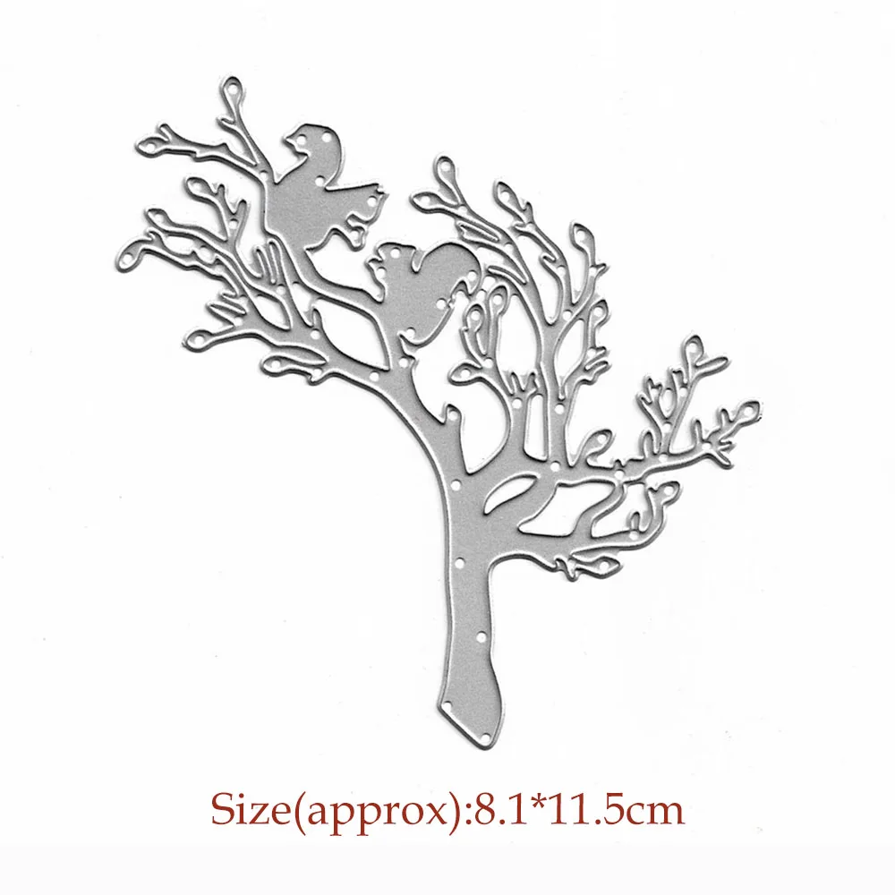 

Squirrel Metal Cutting Dies Scrapbooking Tree Die Cut DIY Mold Card Making Album Decorative Craft Embossing Stencil Stamps Dies