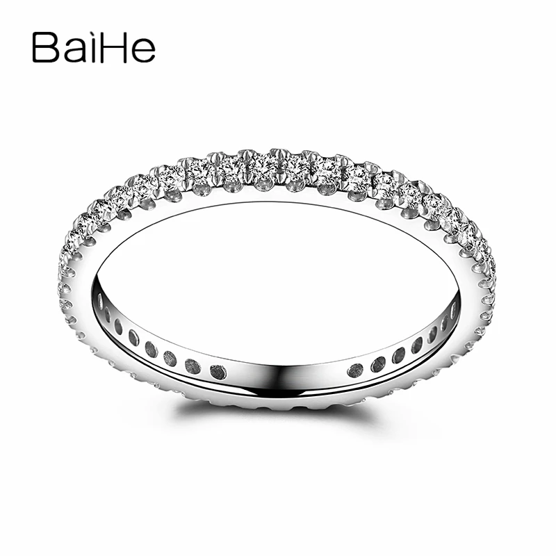 Женское кольцо с натуральными бриллиантами BAIHE 0.33ct SI/H белое золото 18 К