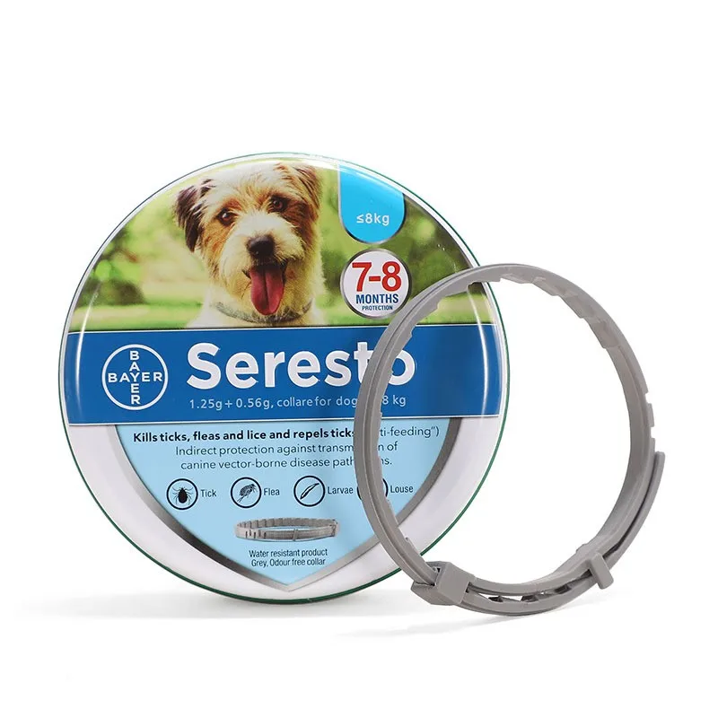 Ошейник для собак кошек 8 месяцев ошейник предотвращения блох и клещей комаров