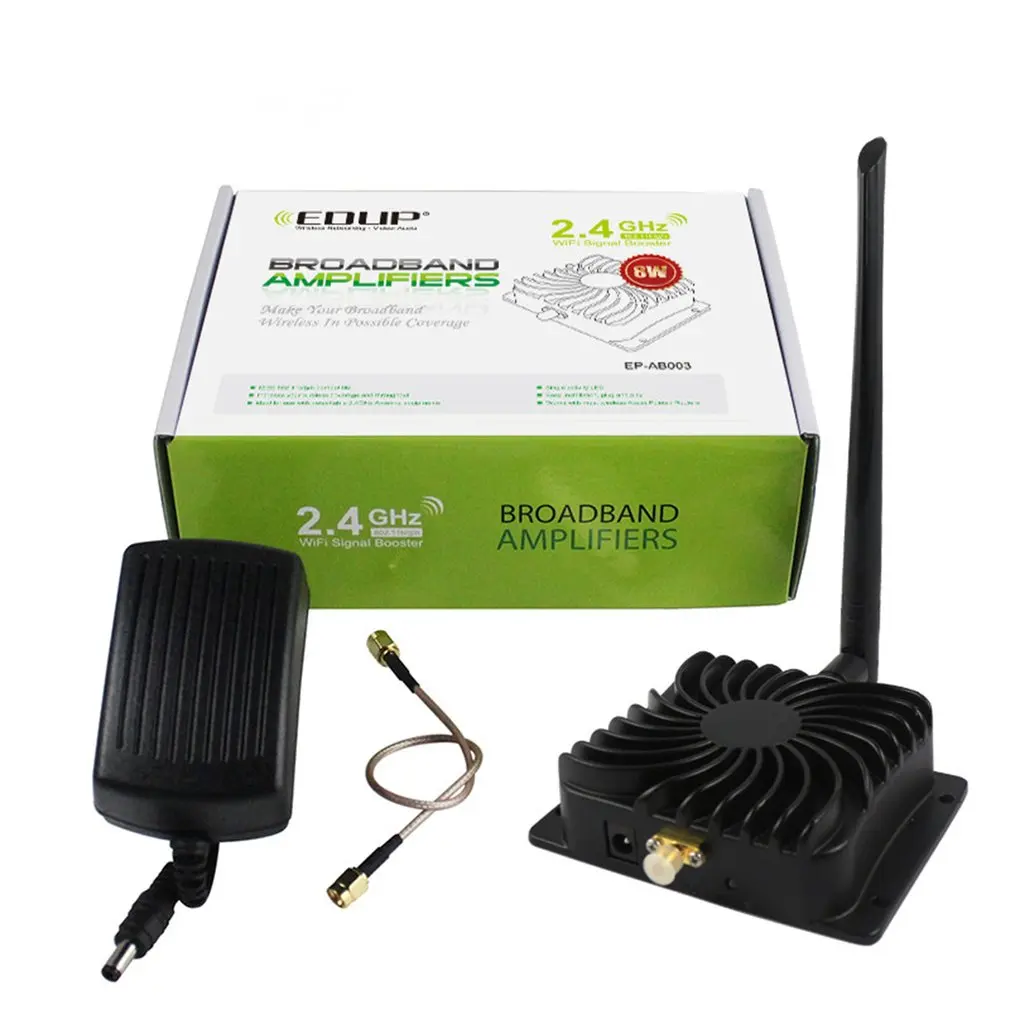 

EDUP EP-AB003 2,4 ГГц 8 Вт 802.11n Беспроводной усилитель сигнала Wi-Fi ретранслятор широкополосный усилители для Беспроводной маршрутизатор Беспроводн...