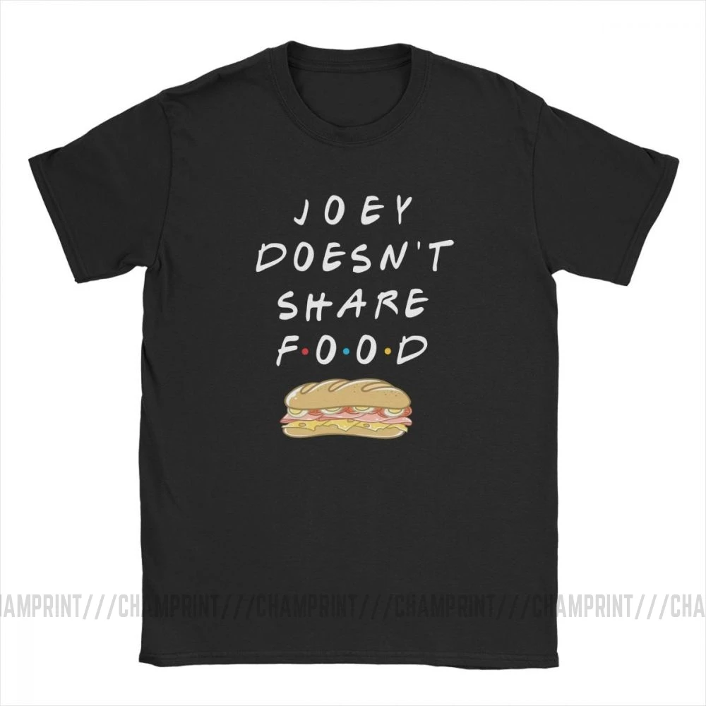 Мужская футболка с короткими рукавами Joey does not Share Food стильная из чистого хлопка