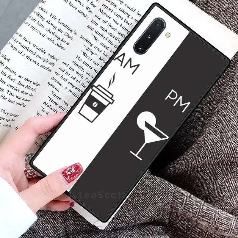 

Coffee Wine Cup Phone Case For Samsung Galaxy S8 S9 S10 Plus S10E Note 3 4 5 6 7 8 9 10 Pro Lite cover