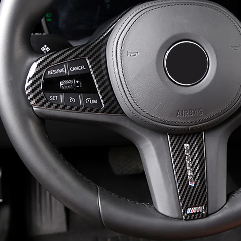 

Yimaautotrims Carbon Fiber Look Interior Refit Kit For BMW 3 Series G20 2019 2020 Dashbaord / Gear Box / Air AC Panel Cover Trim