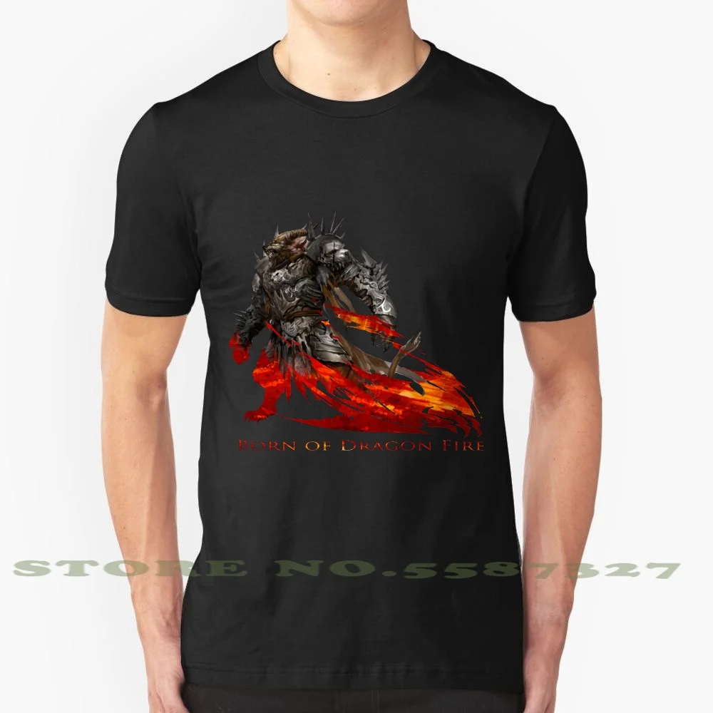 Модная Винтажная Футболка с принтом &quotГильдия войн 2&quot &quotBorn Of Dragon Fire&quot войн&quot